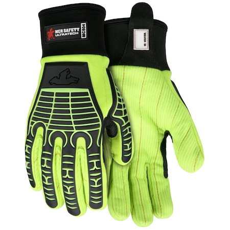 Mcr Safety Gloves, UltraTech Multi-Task Cotton Corded Palm, L MC504L